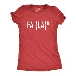 Womens FA (LA)8 T Shirt Funny Nerdy Math Christmas Carole Graphic Novelty
